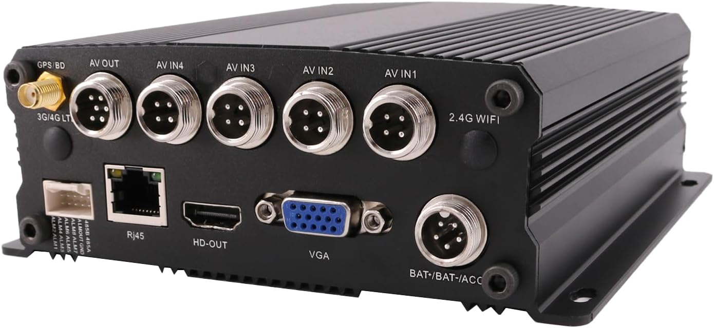 Grabador de video de caja negra DVR para automóvil con seguimiento GPS de 4 canales y 1080P, detección de movimiento, grabación de imágenes de GPS y velocidad