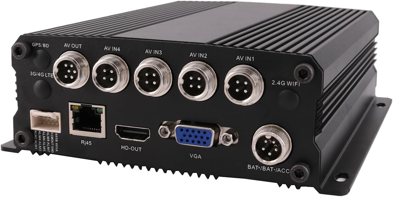 Grabadora de video DVR MDVR para vehículo móvil AHD de 2 MP y 1080P con 4 canales VGA HD-MI H.264, grabación de video en tiempo real con software de reproducción para PC